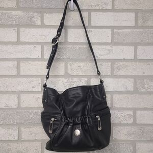 Classic Black Women's Leather Shoulder Bag